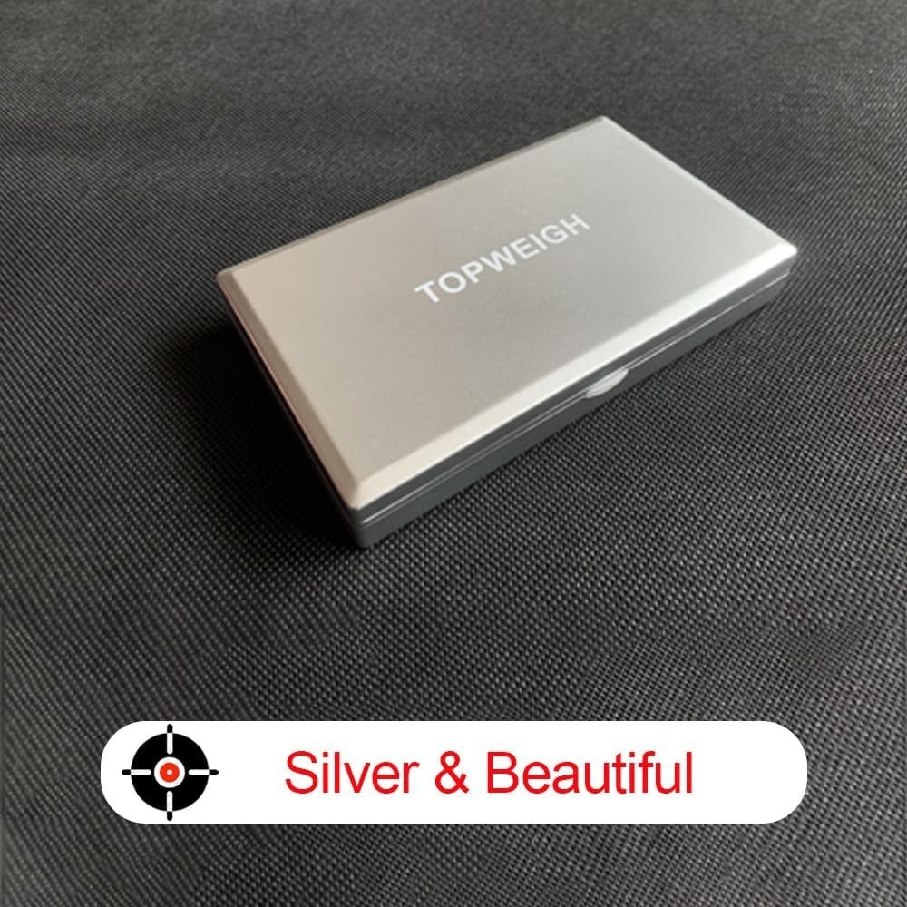 Accurate Reloading Scale with LCD Backlight & Calibration Weight - Silver Finish