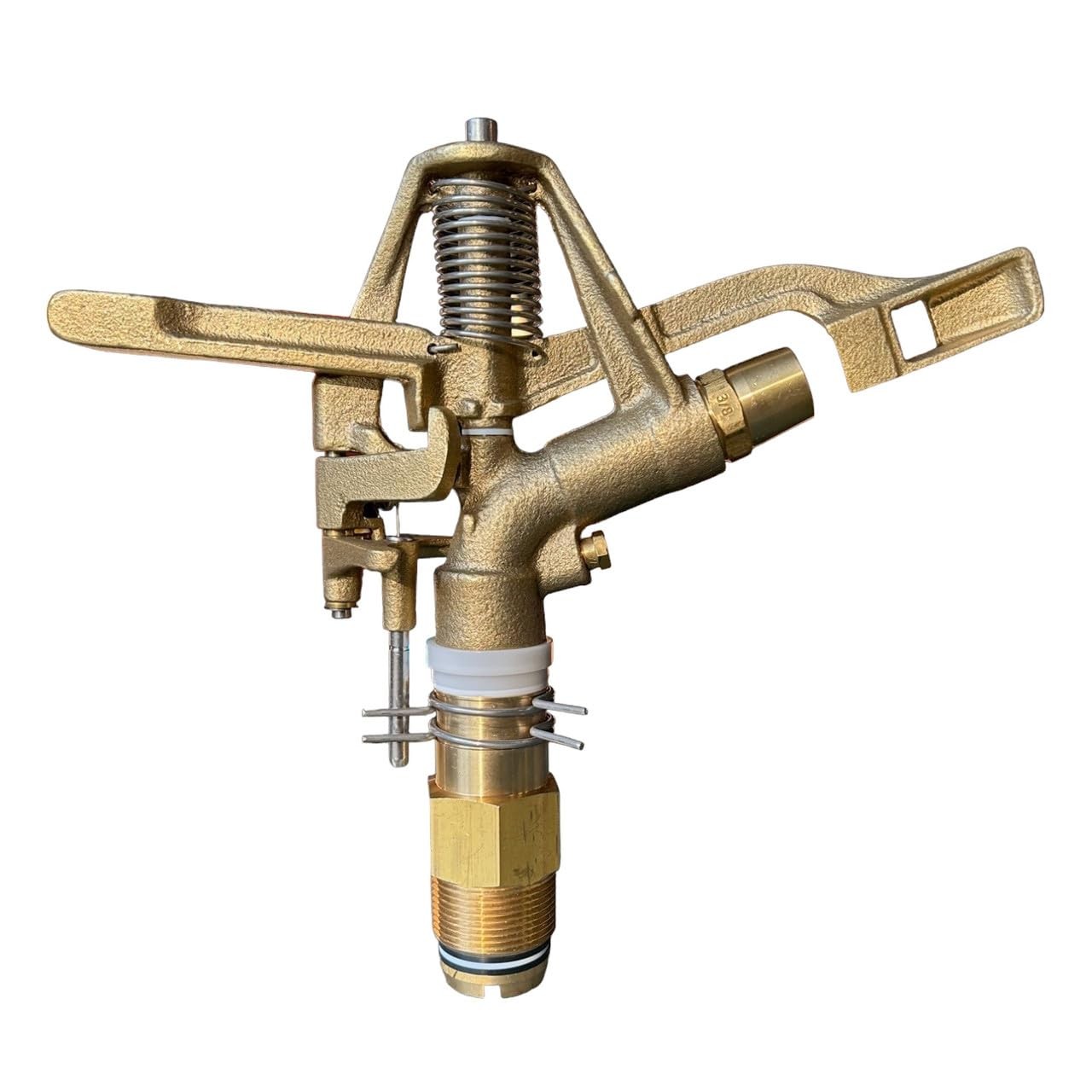 Aqualine I125A-038-1-1/4" Brass Adjustable Full Circle Impact Sprinkler with