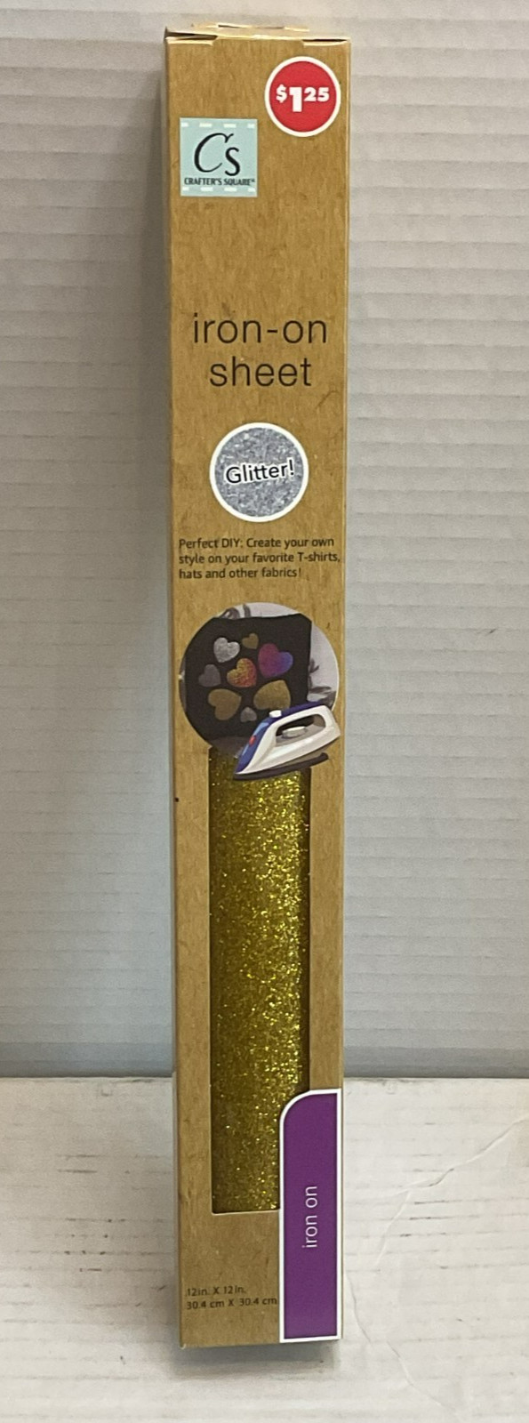 NEW CRAFTER'S SQUARE IRON-ON VINYL SHEET - MANY COLORS AVAILABLE - 12" X 12"