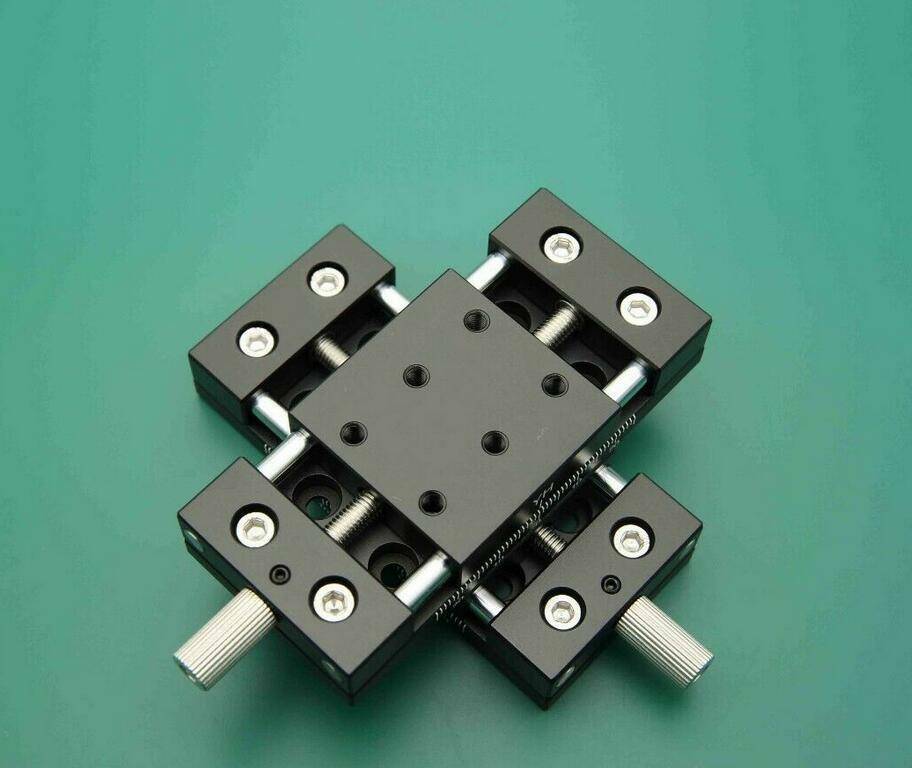 XY Axis Manual Stage Sliding Table Adjust Platform 20-80mm with Floor Slide