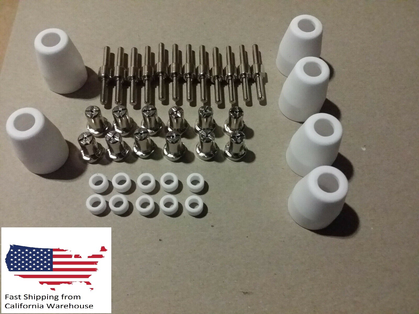 Amico CUT-30 30 Amp Plasma Cutter Cutting MachineConsumables 40pcs Nickel Plated