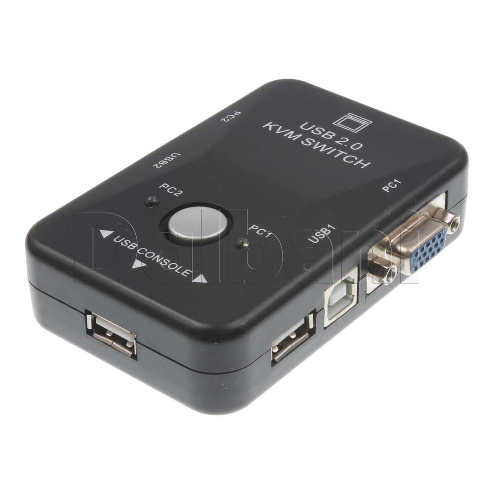 38-69-0072 USB 2.0 2 Port Monitor VGA SVGA KVM Switch Box