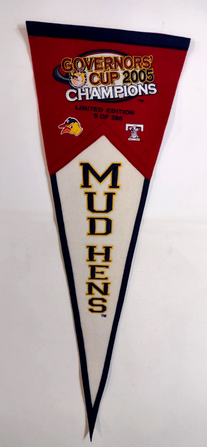 Toledo Mud Hens 2005 Governor's Cup Champions Wool Pennant