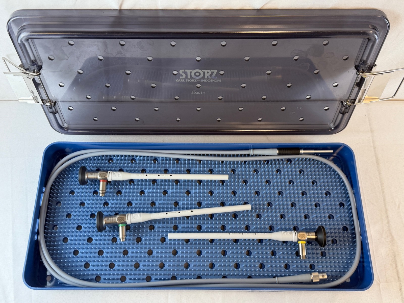 Set of 3 Karl Storz 7220AA BA CA 3mm x 0° 30° 70° x 14cm Sinuscopes w/ Tray ENT