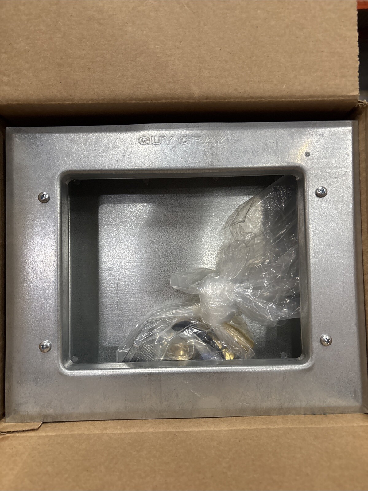 Guy Gray 82026 Washing Machine Outlet Box Galvanized 1/2" Mip
