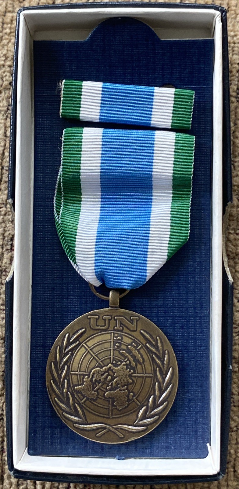 United Nations Operation in Mozambique (UNUMOZ) Medal in Box of Issue