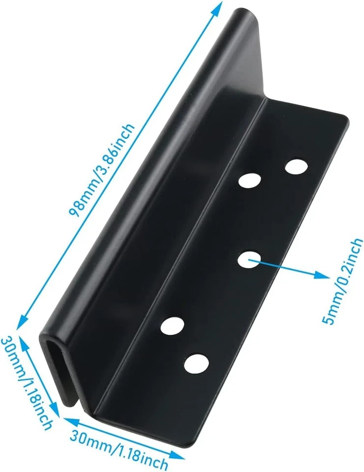2PCS Double Hook Slot Hole Hanging Slot Bracket Bed Frame Bed Post Double Hook S