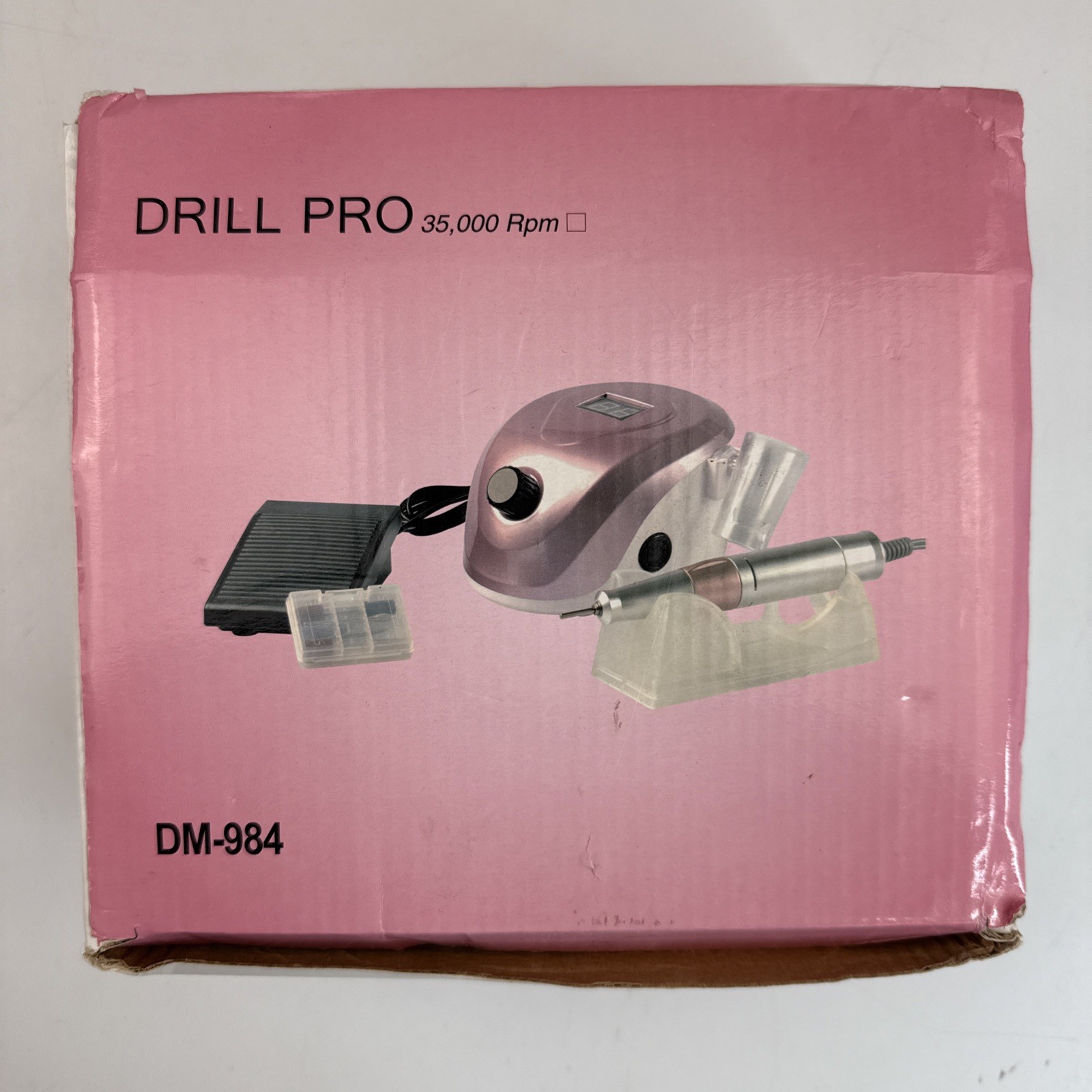 Pro Nail Drill Machine 35,000 RPM Brushless Nail Drill w/ Foot Pedal NO BITS