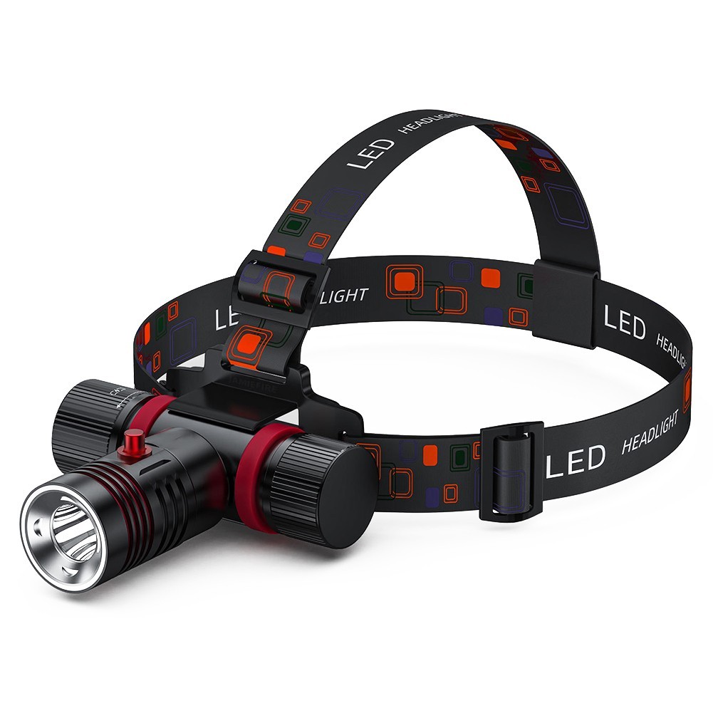 Underwater Diving Headlamp with Four Lighting Modes and Magnetic Switch Control