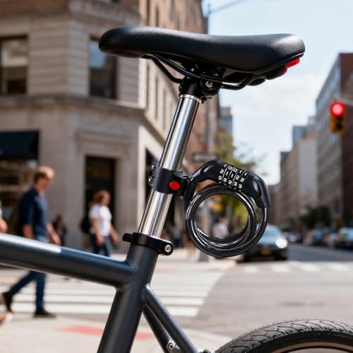 Universal Bike Lock Holder Mount - 3PCS Adjustable U-Lock Frame Bracket for