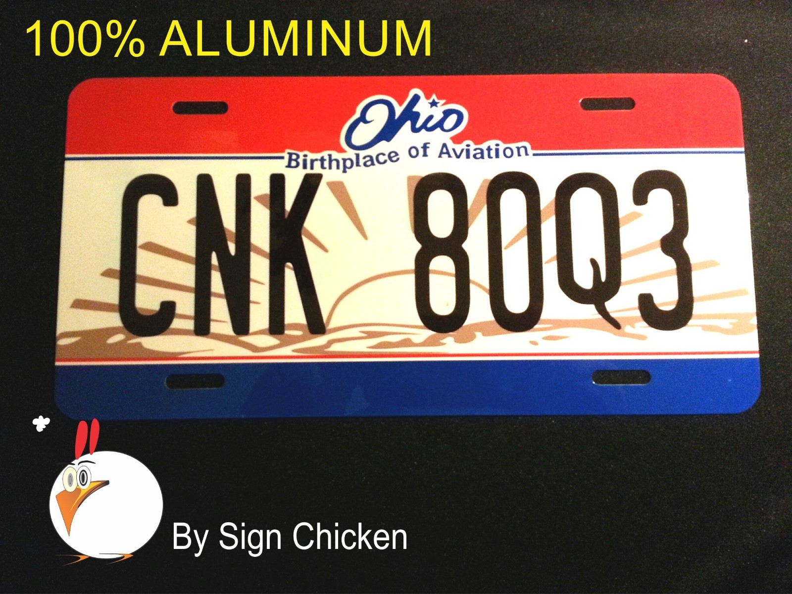 Supernatural /  CNK 80Q3 / *ALL ALUMINUM* Replica Prop License Plate Combo -new