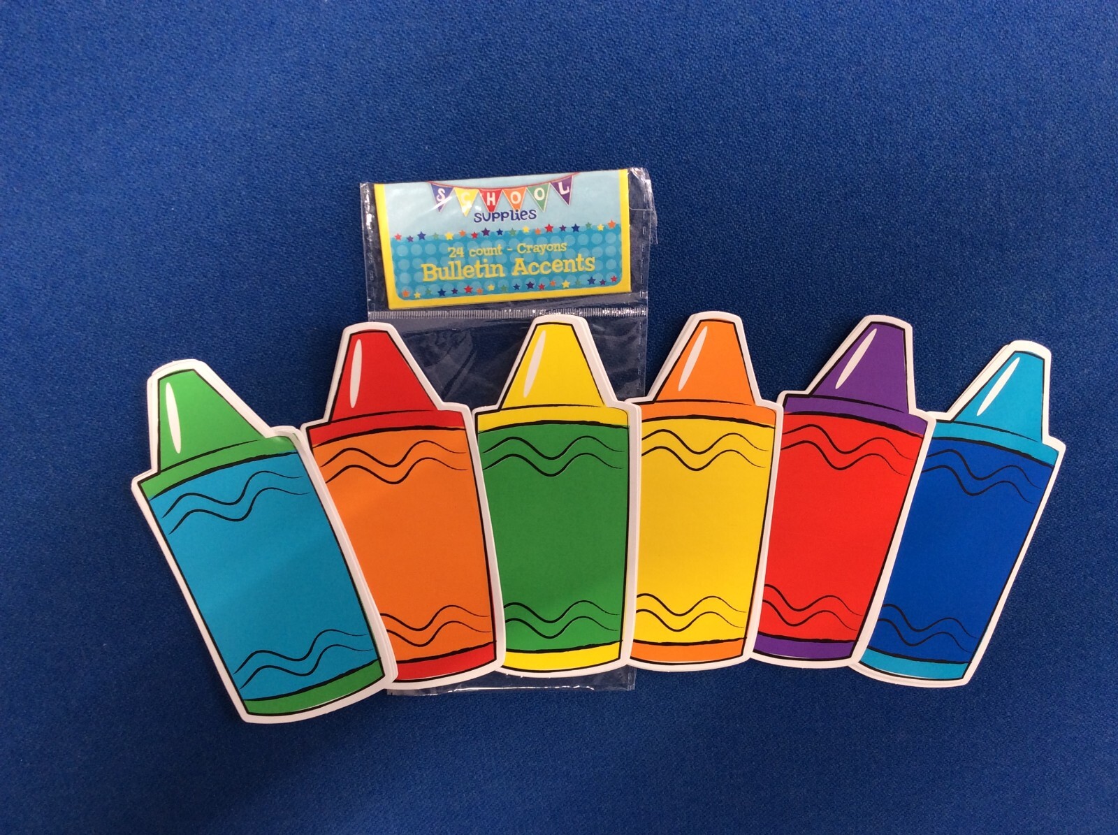 Notes: Bulletin Accents: Crayon design, assorted fun bright colors 24 ct