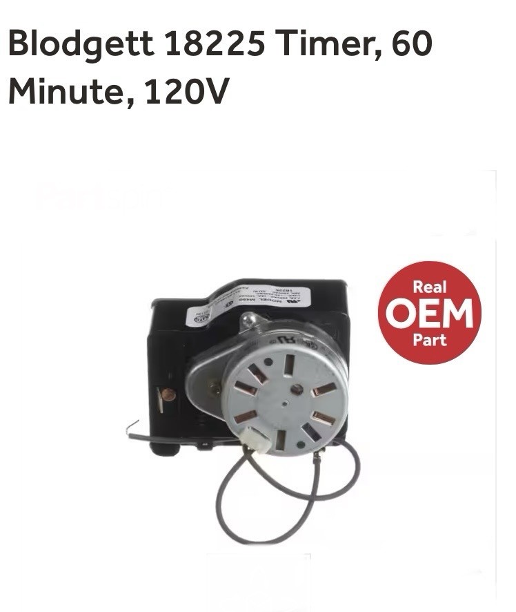 Blodgett 18225 Timer, 60 Minute, 120V