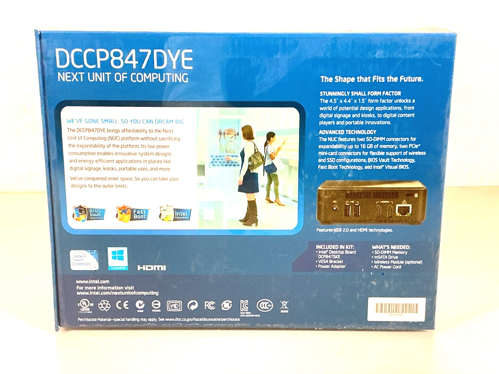 Intel NUC DCCP847DYE Celeron 847 Mini PC Kit w/ AC - BOXDCCP847DYE