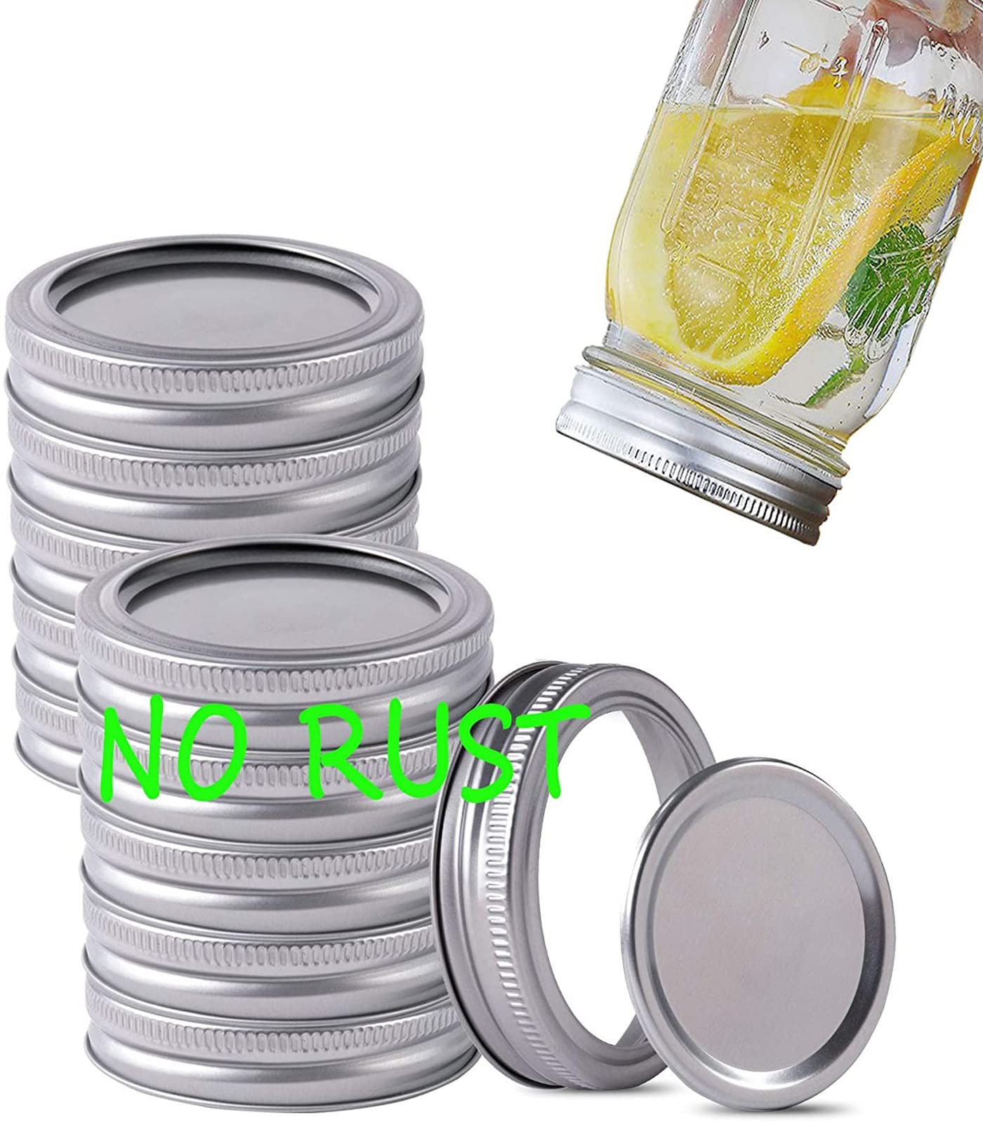 Canning Lids and Rings Regular Mouth Suitable for Ball or Kerr Jars,Small Mou...