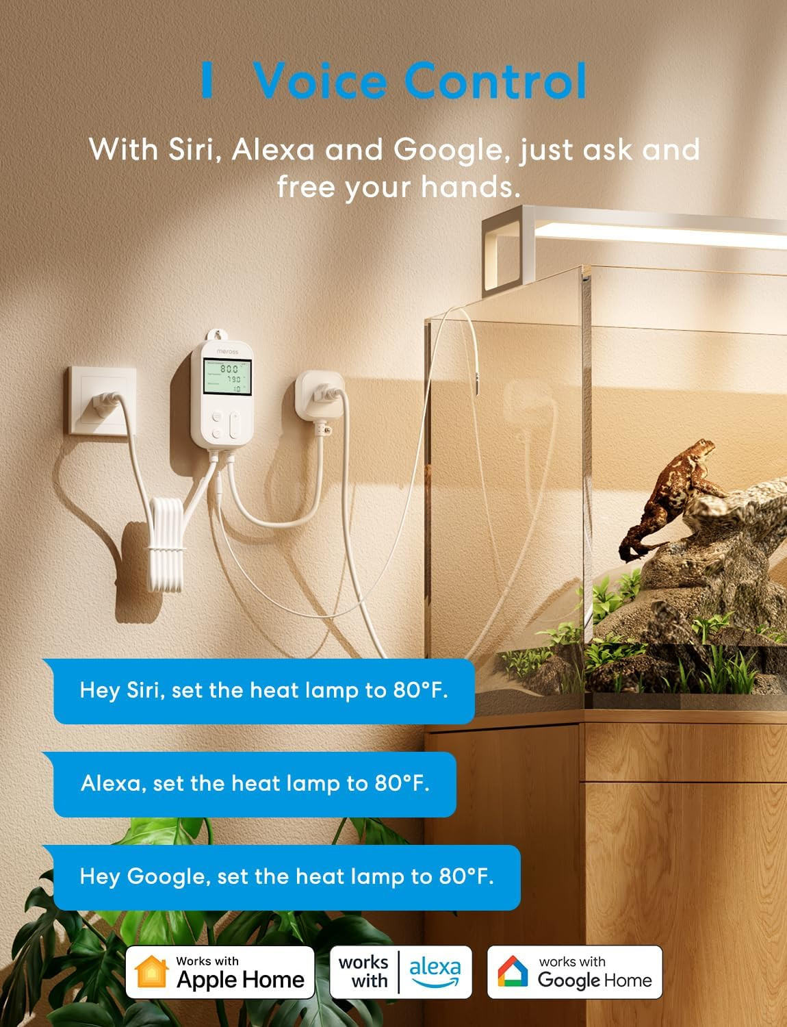 Smart Temperature Controller-Apple Homekit Support, 15A 1800W | Work with Alexa,