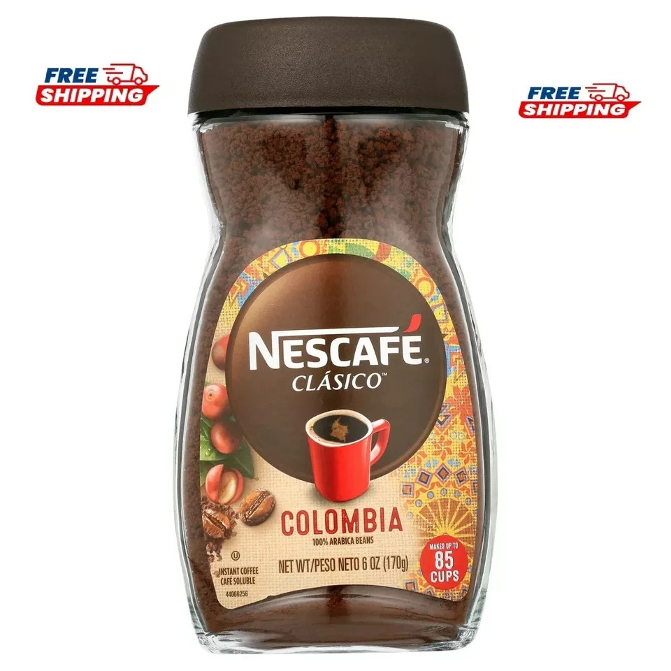 Nescafe Clasico Colombia Medium Roast Instant Coffee, 6 oz