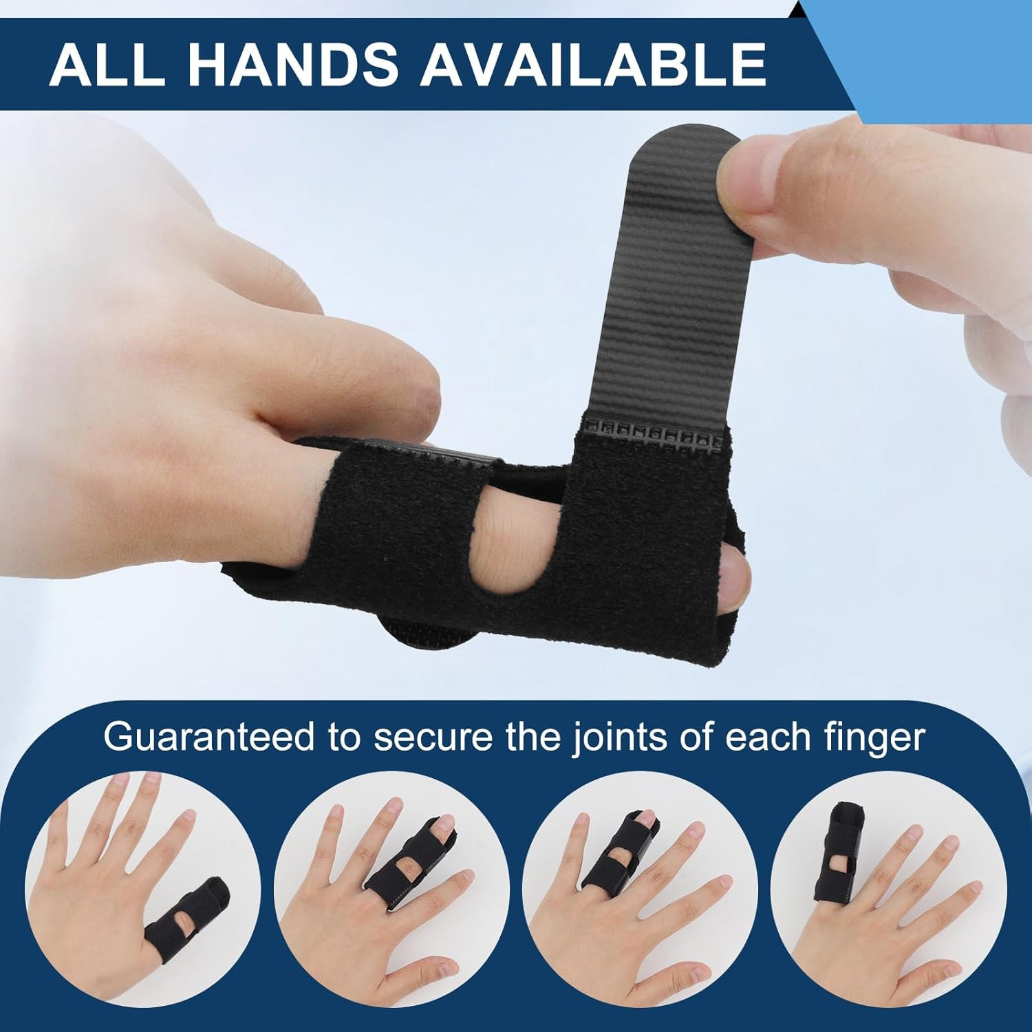 5PCS Trigger Finger Splint, Finger Braces Joint Stabilizer, Adjustable Mallet Sp