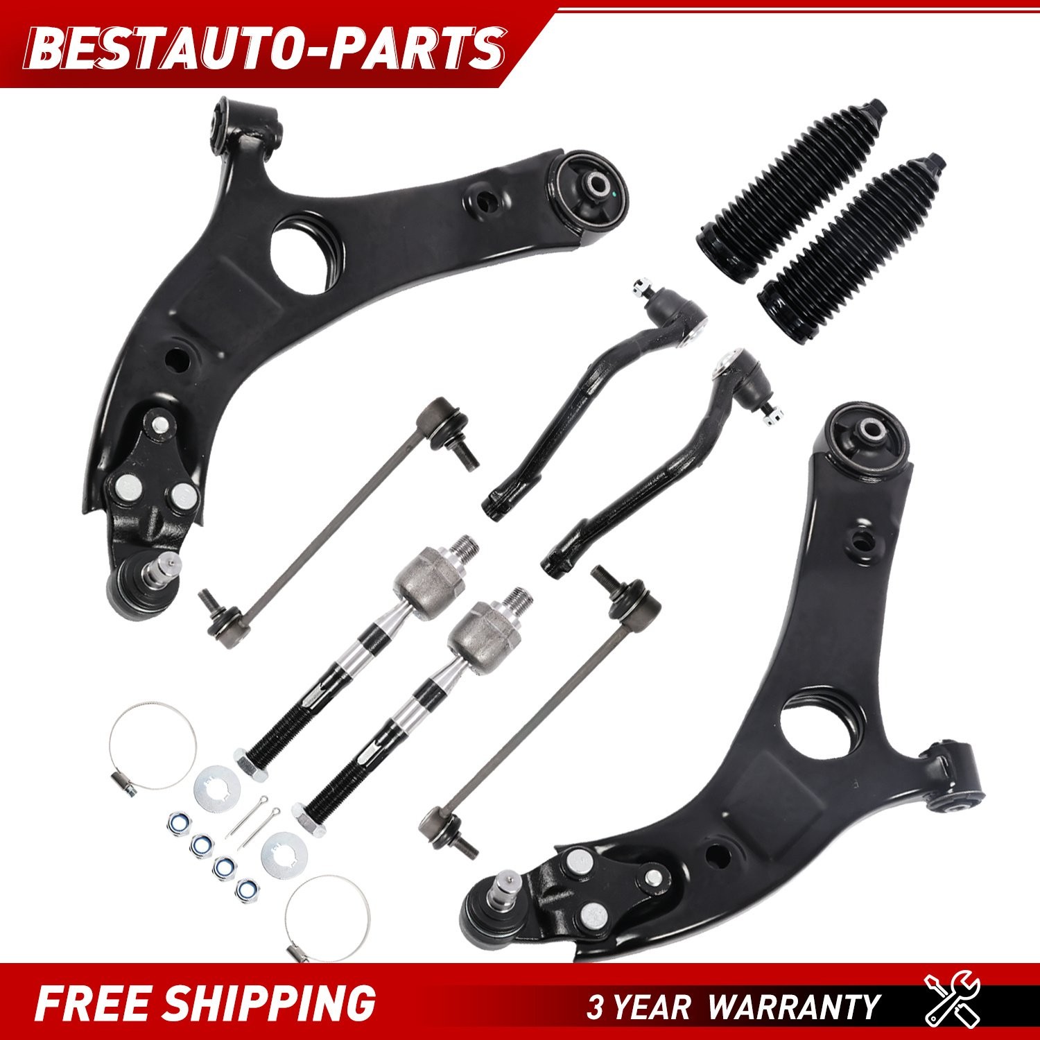 For 12-2015 Kia Optima Front Lower Control Arm Ball Joint Tie Rod End Sway Bar