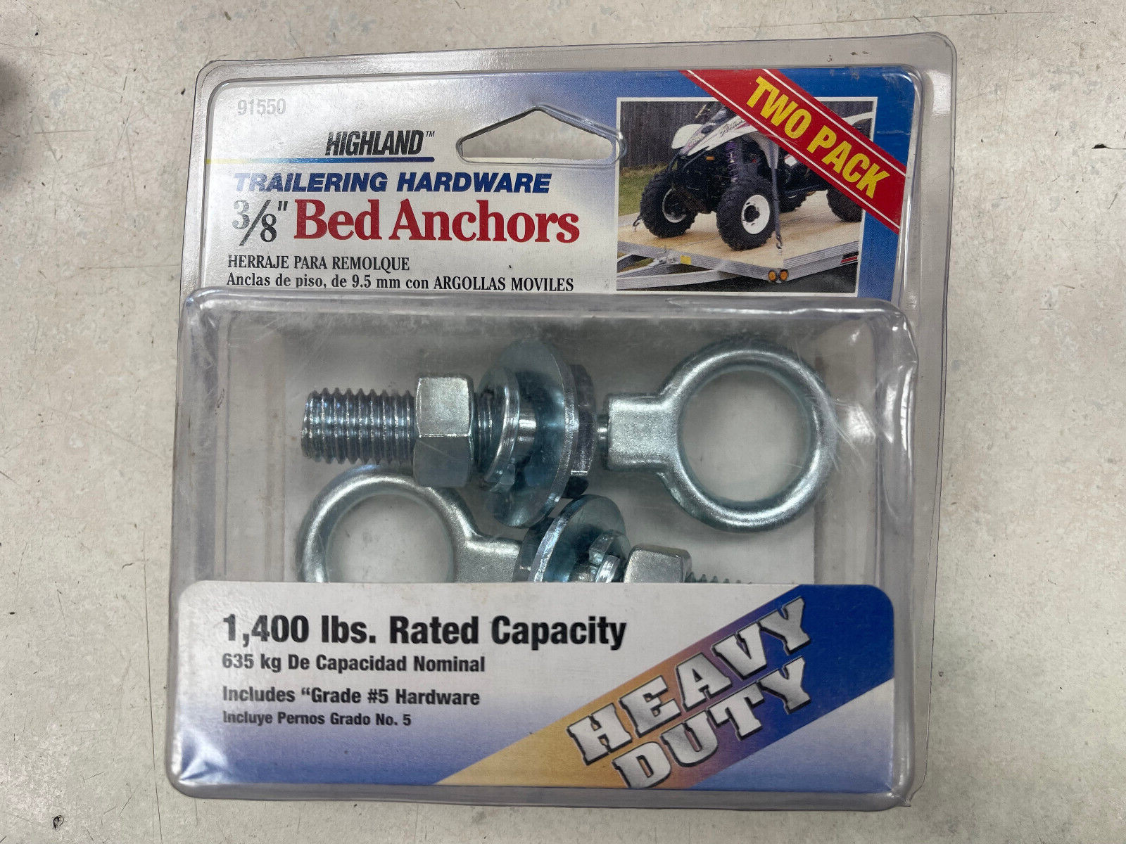 New Two 3/8" Removable Tiedown Anchors Highland 91550