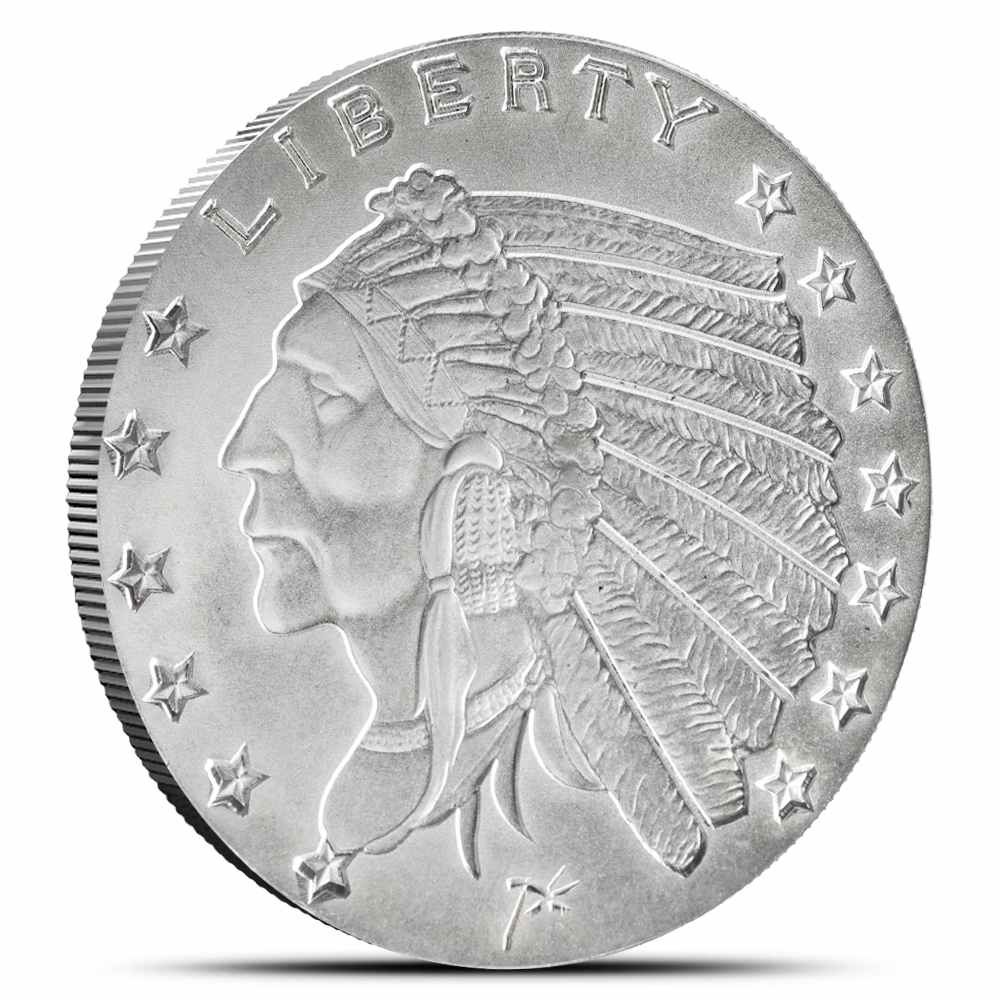 1/2 oz SilverTowne Incuse Indian Silver Round (New)