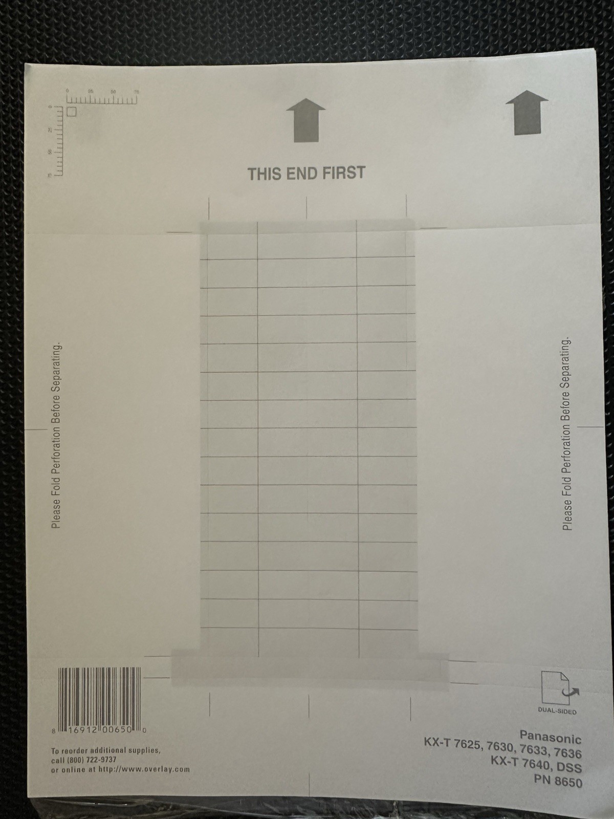 Lot of 25 Paper Desi Label Strip Panasonic KX-T7625 7630 7633 7636 7640