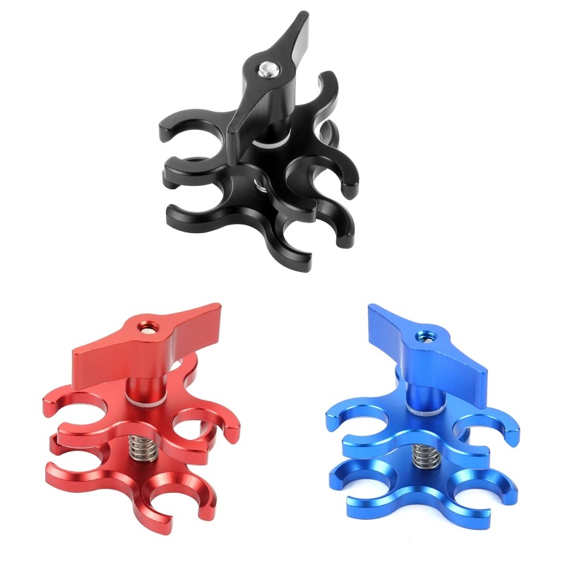 for Butterfly Clip Clamp Diving Light Arm Ball for Head Mount Adapter for
