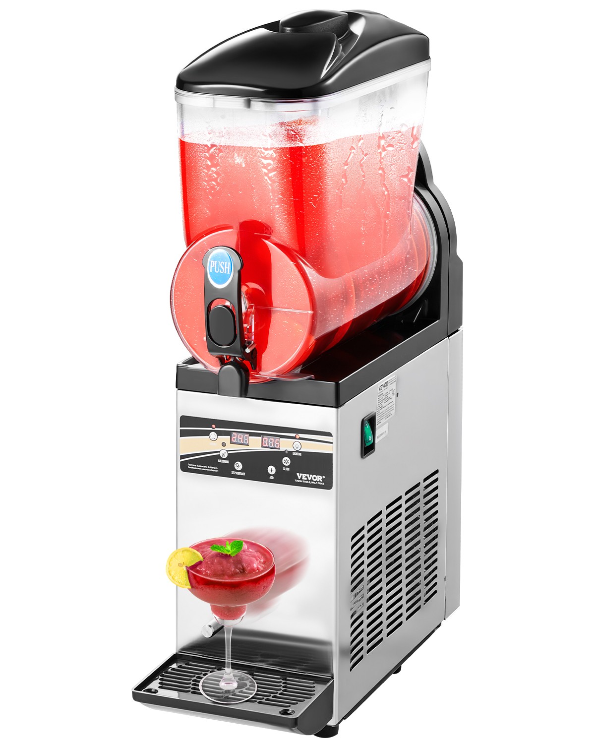 VEVOR Commercial Slushy Machine 15L Margarita Smoothie Frozen Drink Slush Maker