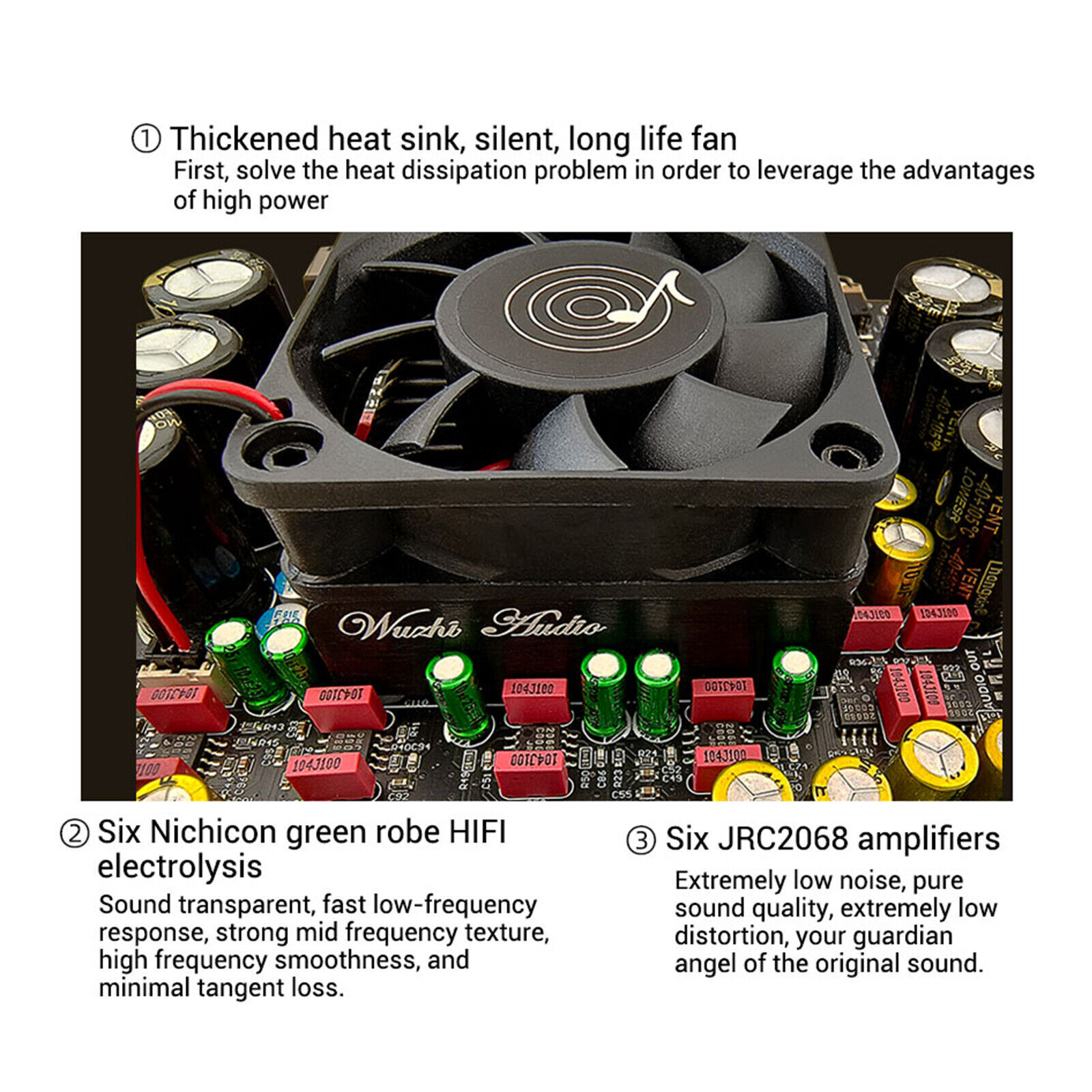 ZK-AS21P 2.1 Bluetooth HiFi Audio Power Amplifier Module High Performance AmpsB