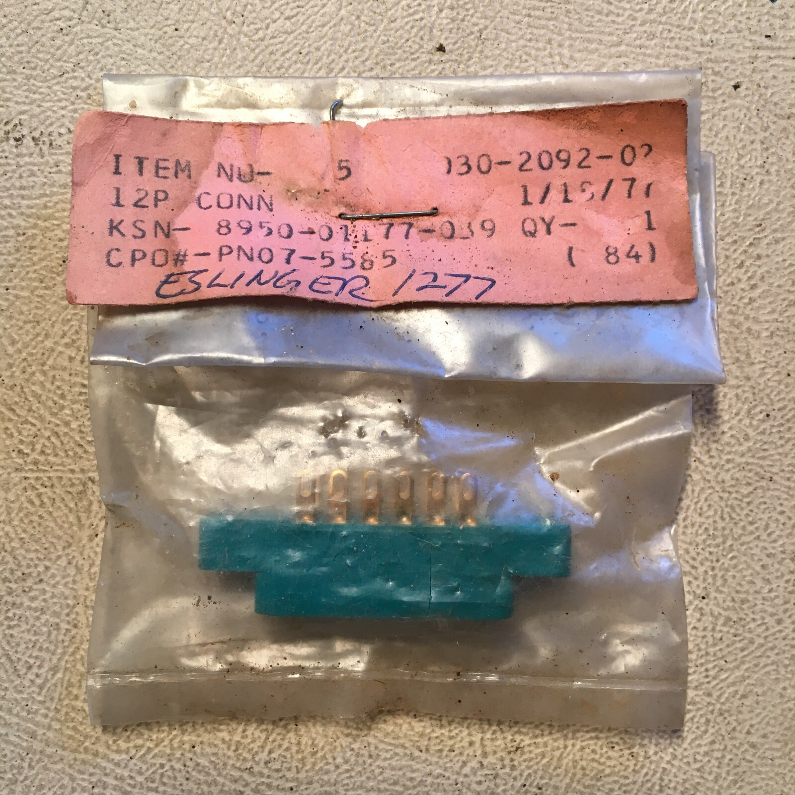 King Dual Edge Install Connector, 130-2092-02,  12 pin