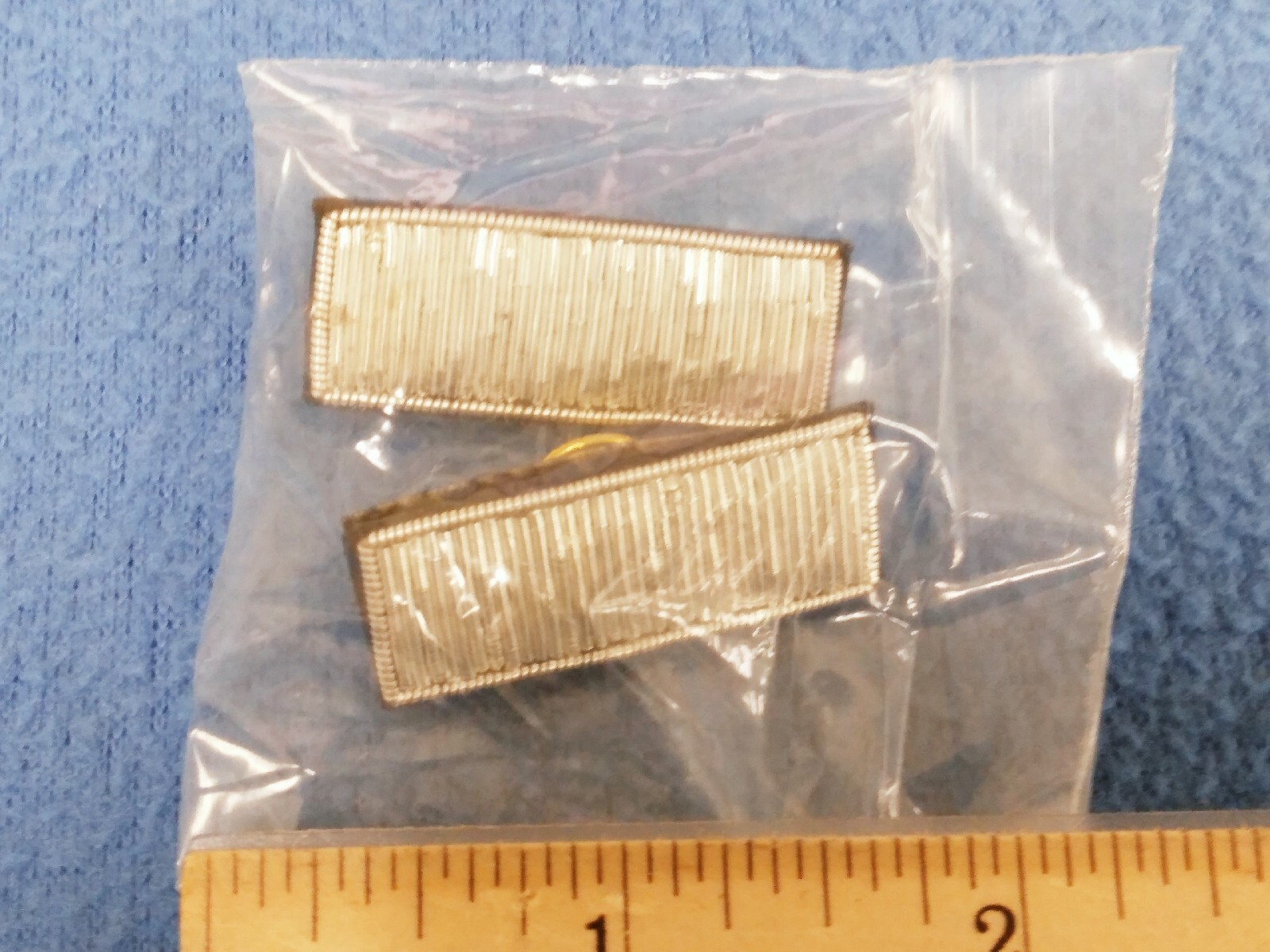 PAIR OF - Army Rank 1st LIEUTENANT BULLION RANK PINS - NEW