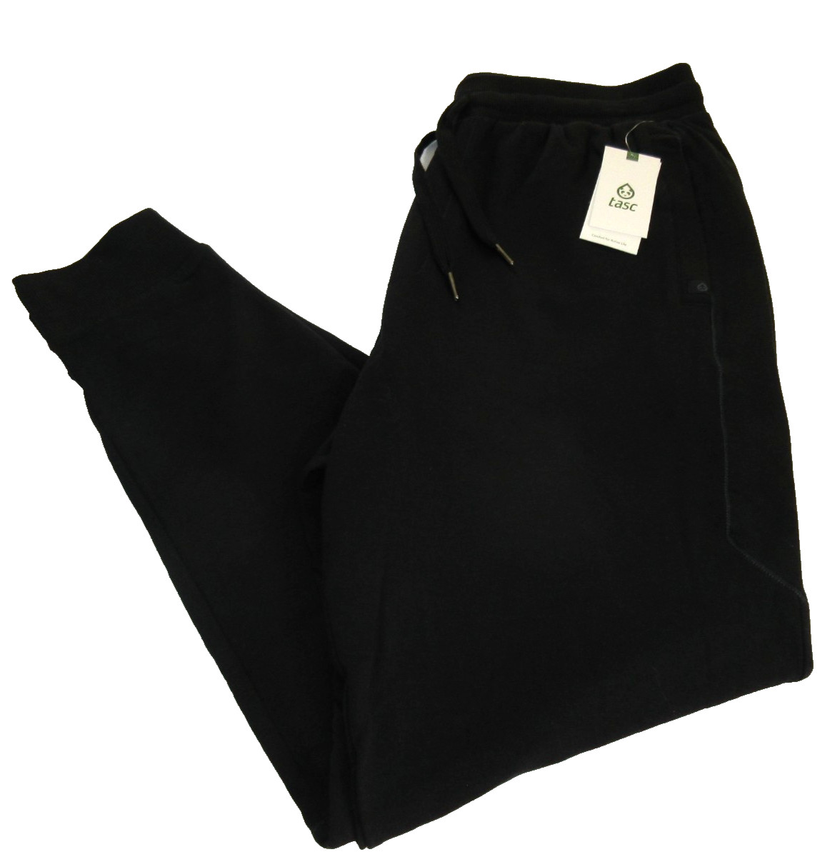 Tasc Performance Men's Varsity Fleece French Terry Jogger Pants Black NWT