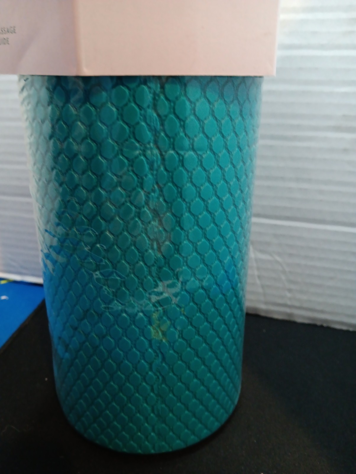 Gaiam Restore Foam Roller Compact 12" Foam - Textured Teal Blue