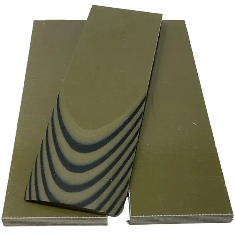 AmeraGrip G10 with Nitrile Rubber- OD Green G10 and Black Nitrile- 1/4" Scales