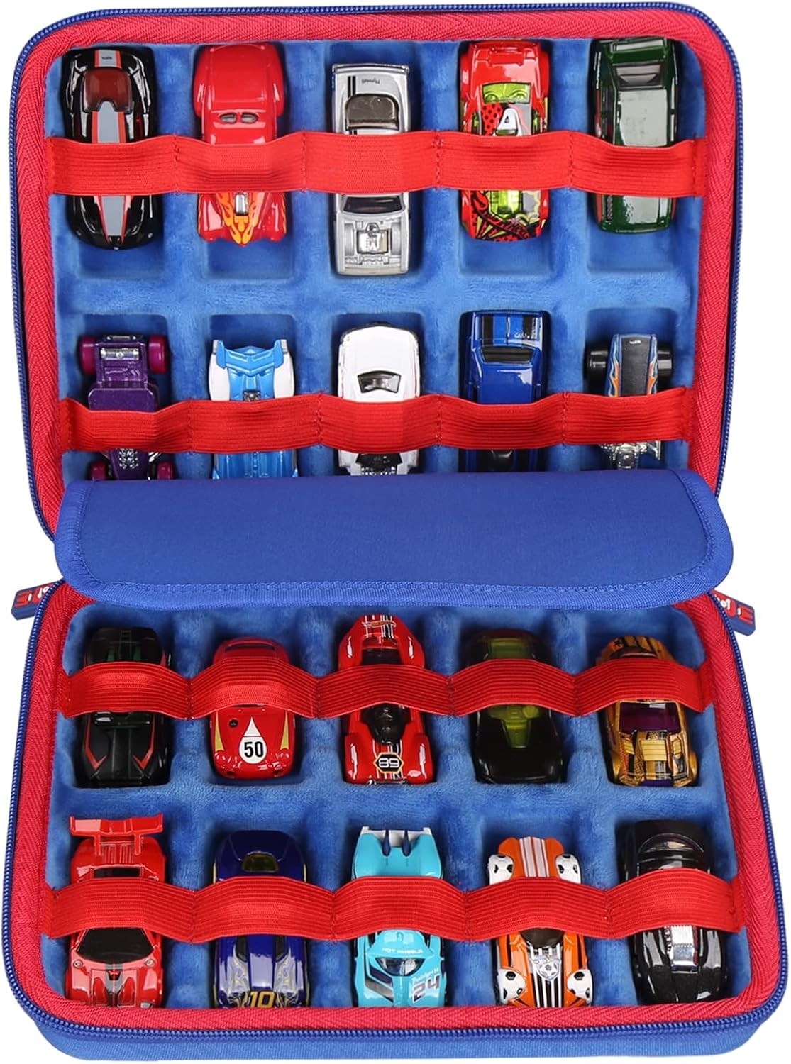 Shockproof Carrying Case for Hot Wheels 20 Cars, Toy Car Organizer for Your M...