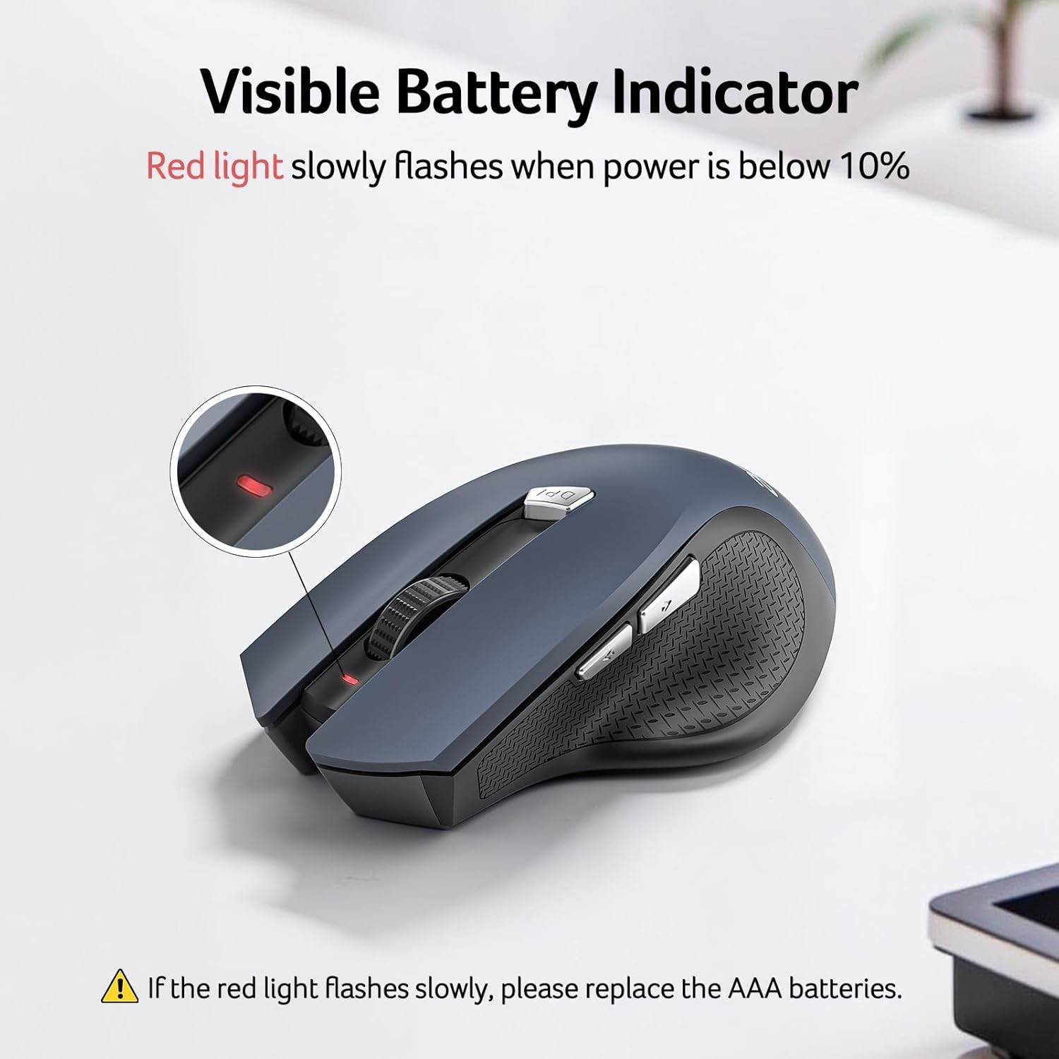 acer Wireless Mouse for Laptop 2.4GHz Computer Mouse 3 Adjustable DPI Office