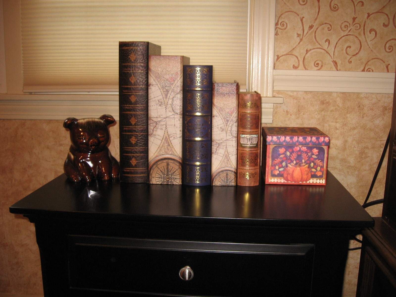LARGE SECRET DECOY DIVERSION BOOK SAFE ANTIQUE MAP DESIGN    FREE USA S&H