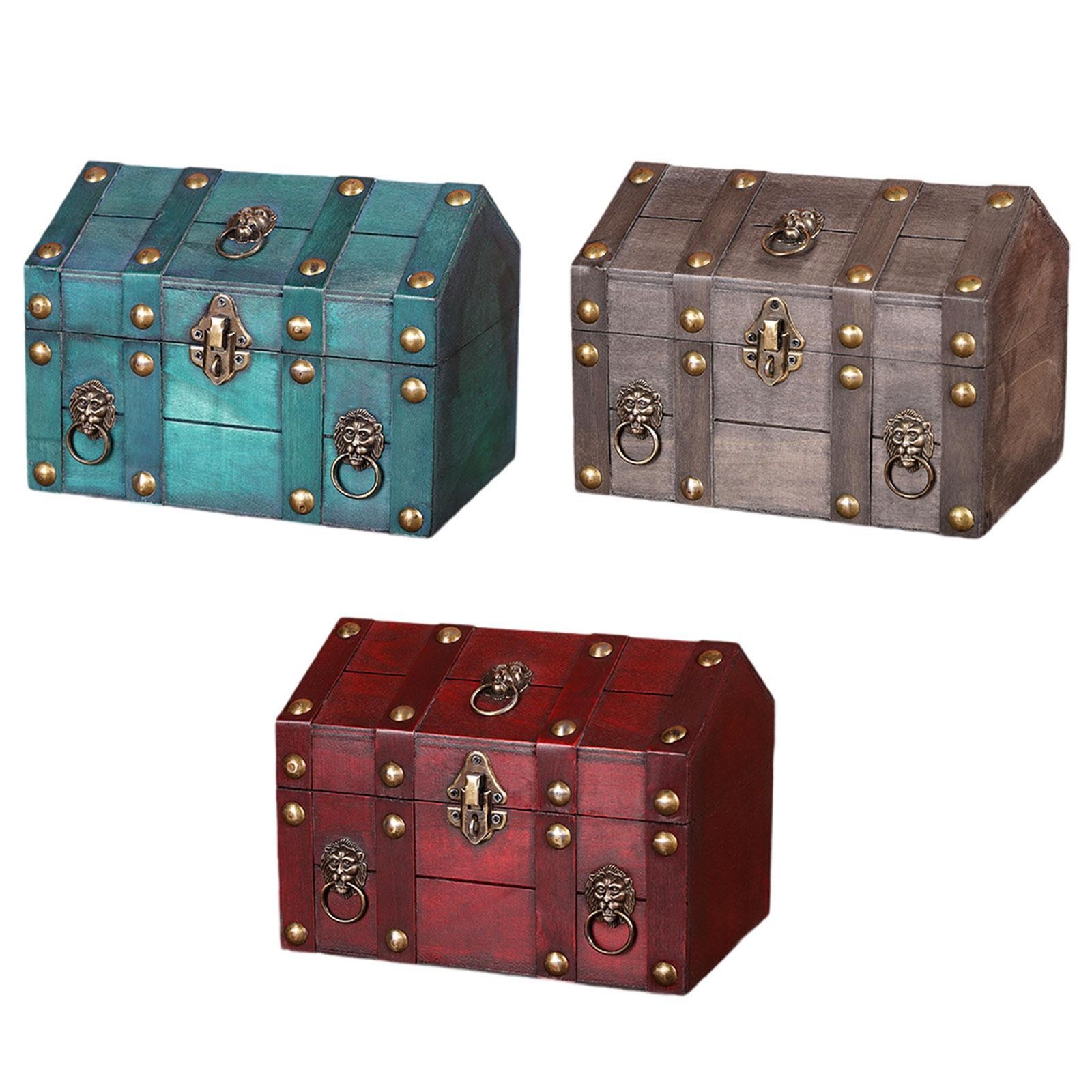 Pirate Treasure Chest Vintage Design Unique Decorative Storage Box