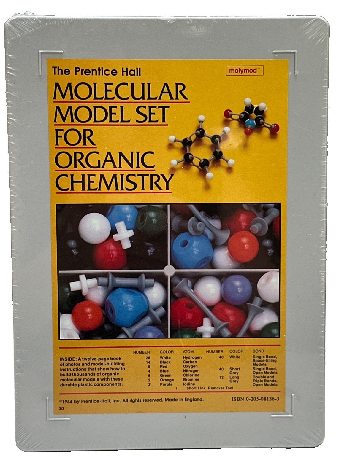 The Prentice Hall Molecular Model Set for Organic Chemistry Vintage '84 NEW