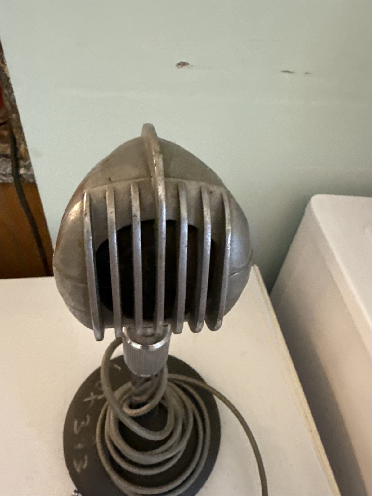 VINTAGE 1940s TURNER 33D DYNAMIC MICROPHONE With Cable And Stand Untested