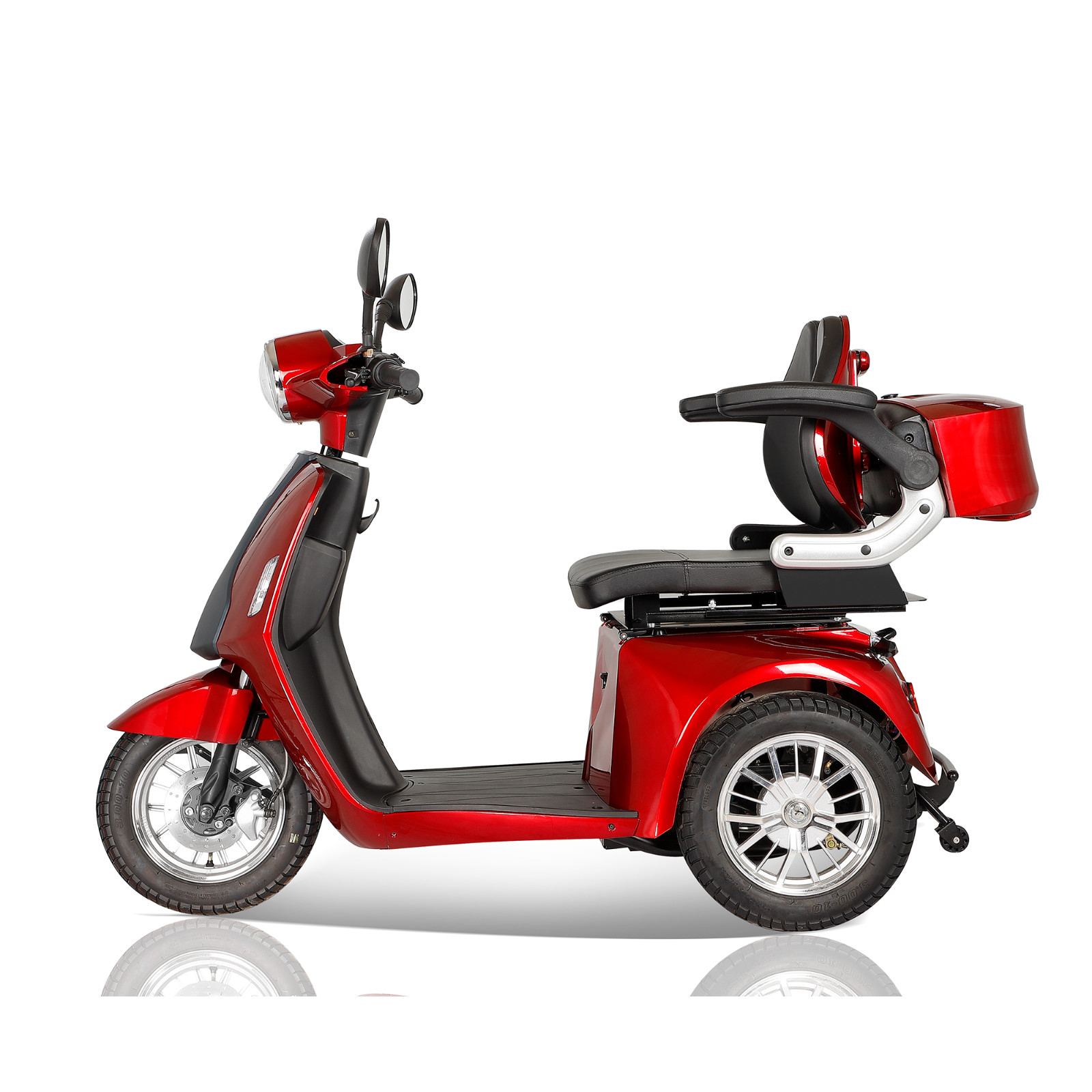 800W 60V20Ah 3-Wheel Travel Electric Mobility Scooter 3-Speed for Seniors 350LBS