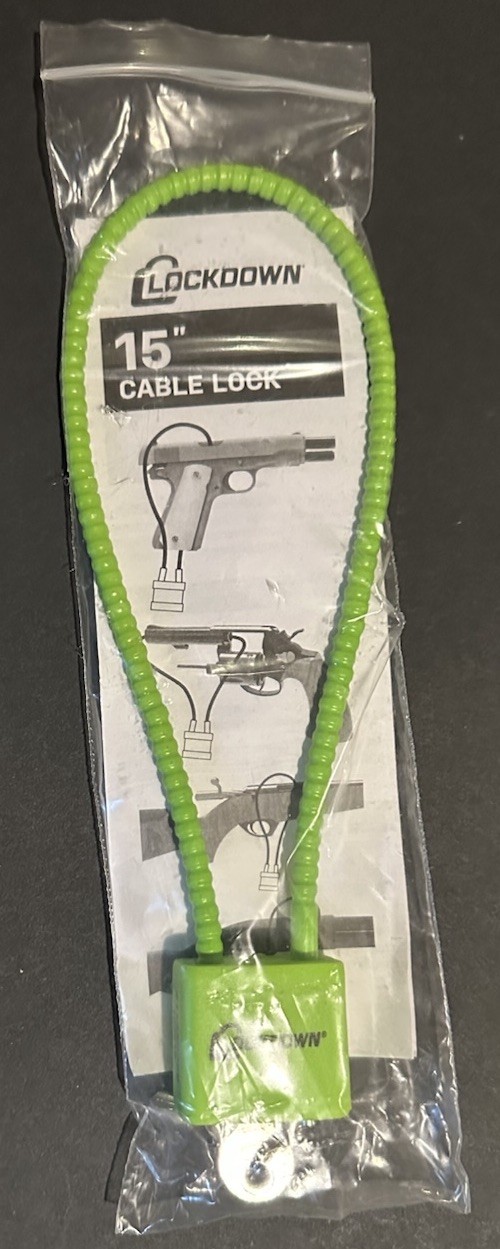 Lockdown 15” Cable Gun Lock Non-Marring CA DOJ Approved Pistol, Shotgun, Rifle