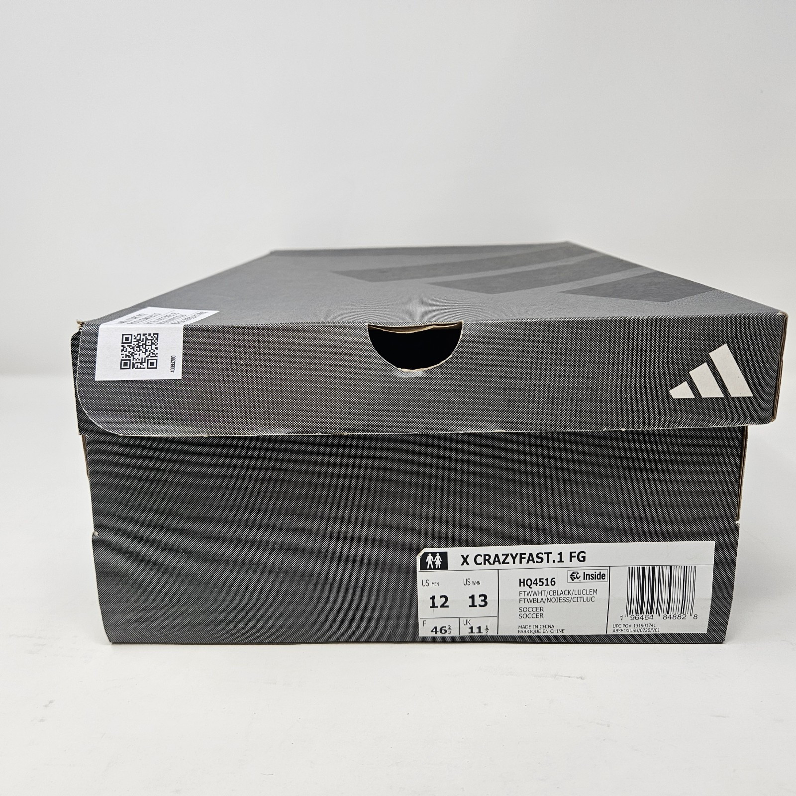 Men's Adidas X Crazyfast.1 FG 'White/Green' Soccer Cleats / HQ4516 / Size 12