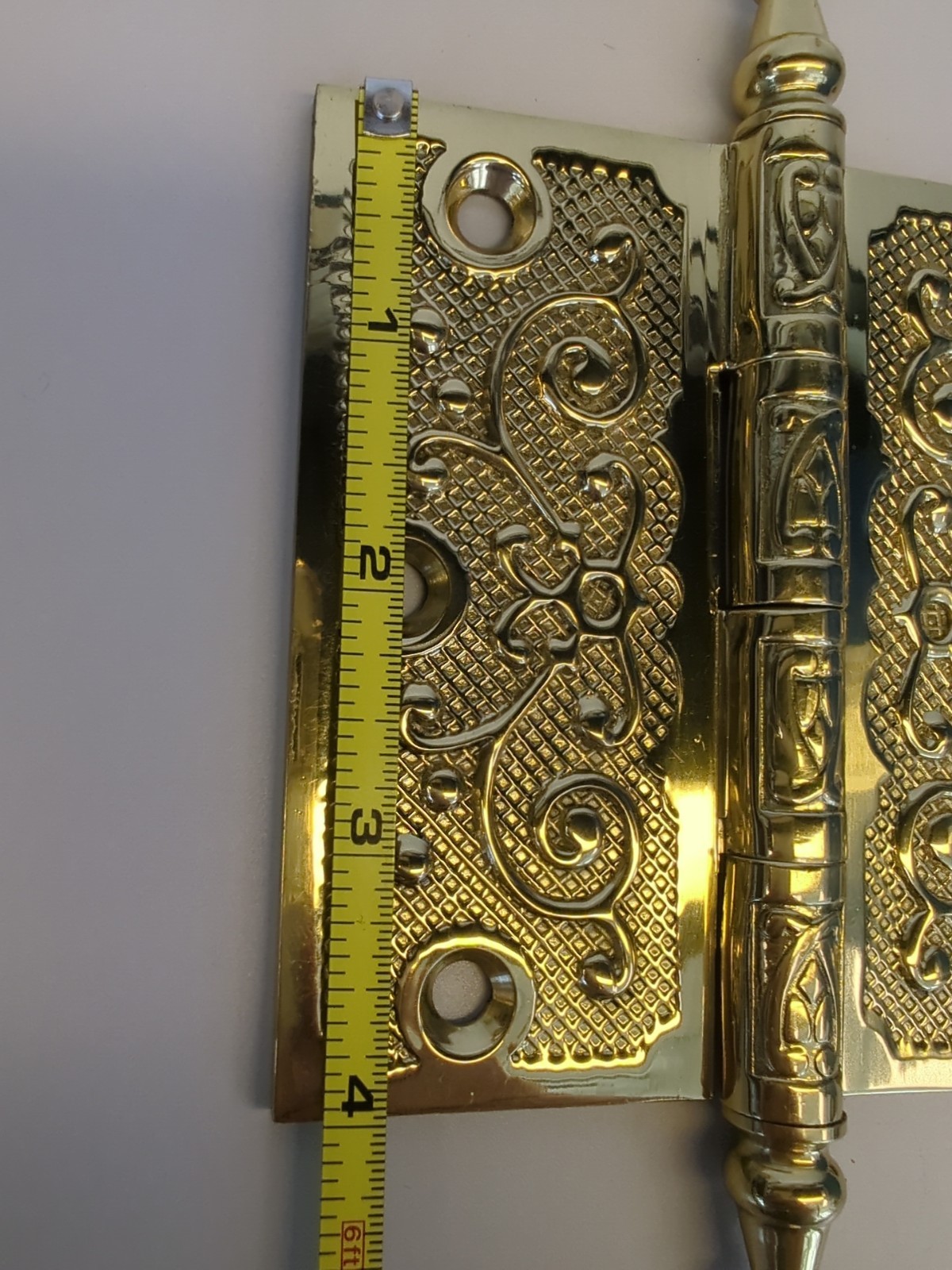 NEW Solid Brass Door Hinges 4 inch *Van Dyke's Restorers Vine Design -Hand Cast