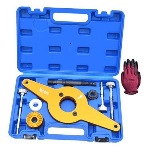8pcs Vibration Damper Holding Tool Crankshaft Pulley Removal Shock Absorber,