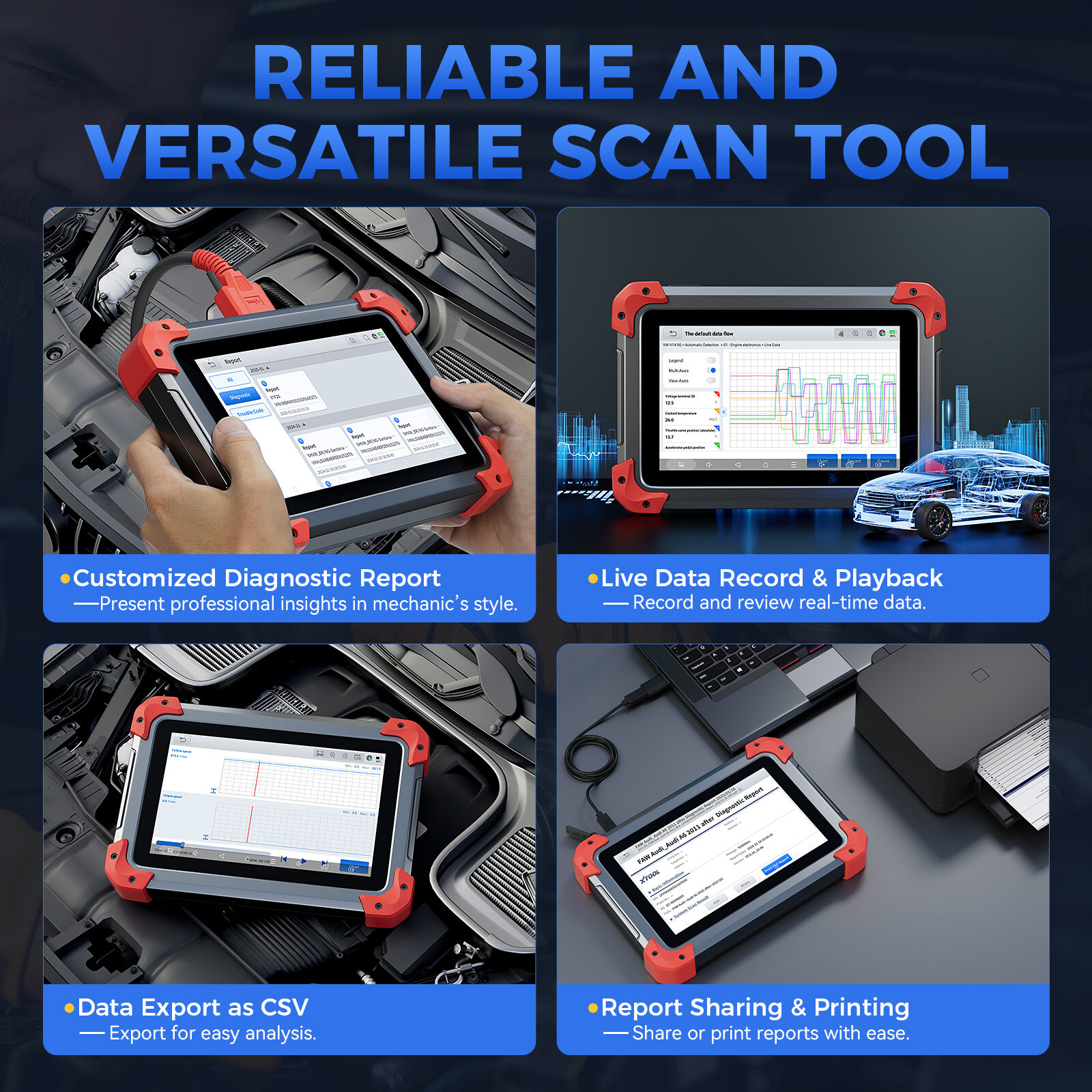 XTOOL D7 V2.0 Bidirectional OBD2 Scanner Full System Diagnostic Tool 36+ Reset