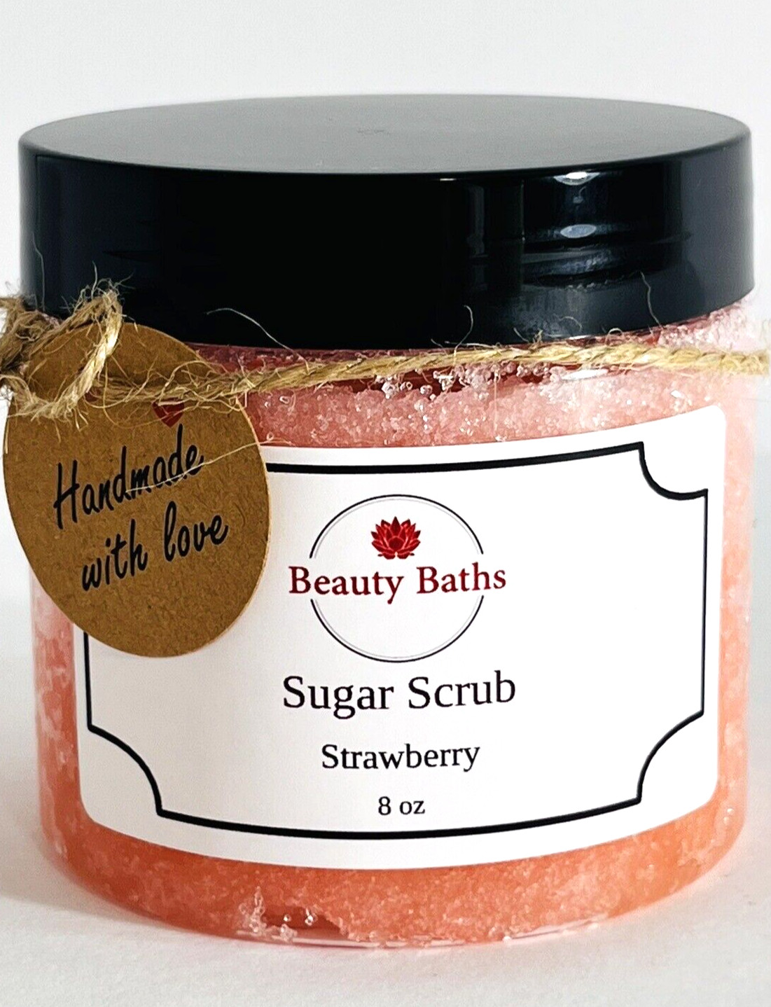 Strawberry Sugar Scrub Exfoliating Body Scrub Handmade Gift for Her Bath Scrub
