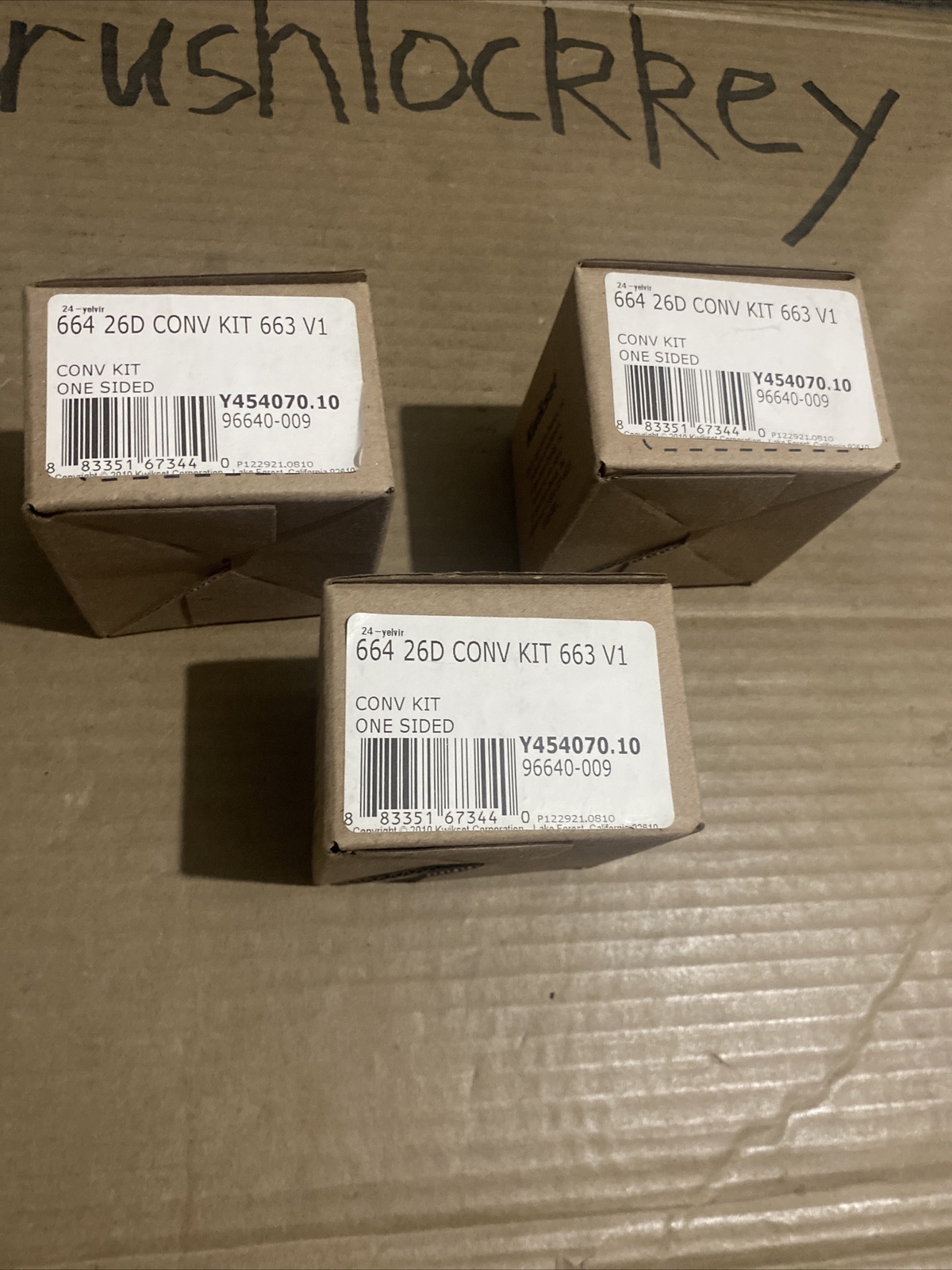 Lot Of 3-Brand New-Kwikset Retro Fit Kit Exterior 664 26d Conv Kit 663 V1