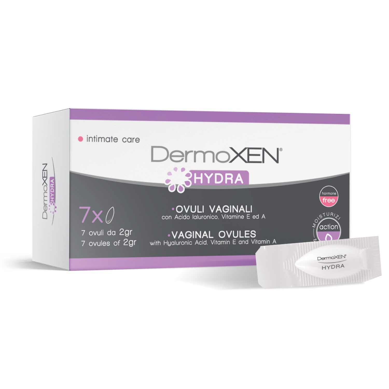 DermoXen Hydra Protects, restores & moisturizes 7 vaginal ovules