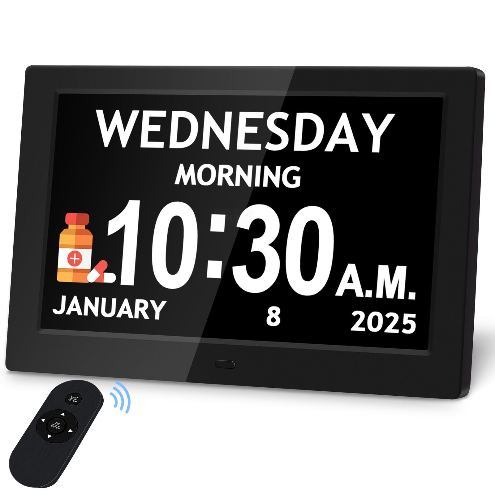 10.1'' Digital Clock, 1280*800p HD Extra Large Display, Digital Clock With Da...